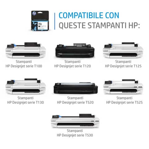 Cartucce inkjet 711 HP ciano  Conf. 3 - CZ134A